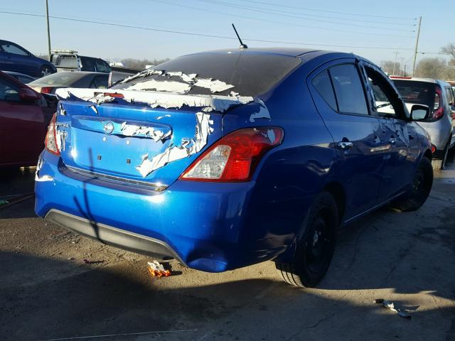 3N1CN7AP0GL916132 - 2016 NISSAN VERSA S BLUE photo 4