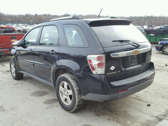 2CNDL13F186284770 - 2008 CHEVROLET EQUINOX LS BLACK photo 3