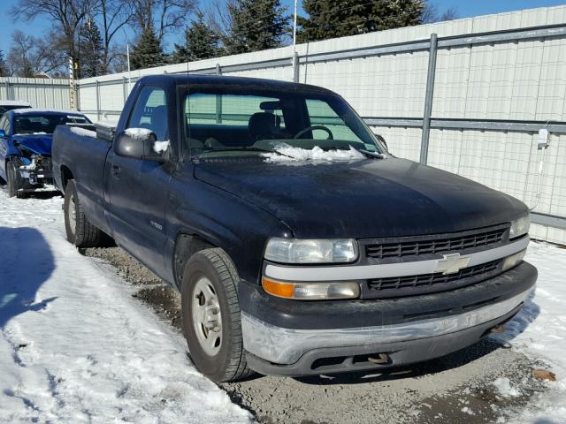 1GCEC14V7YE433225 - 2000 CHEVROLET SILVERADO BLACK photo 1