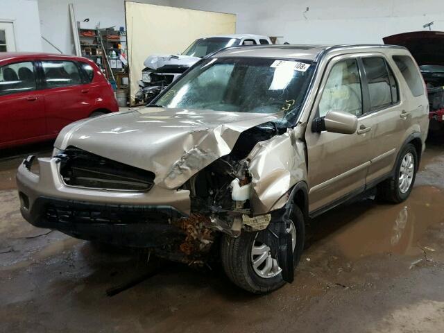 JHLRD78996C039090 - 2006 HONDA CR-V SE GOLD photo 2