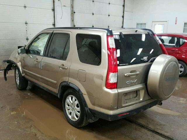 JHLRD78996C039090 - 2006 HONDA CR-V SE GOLD photo 3