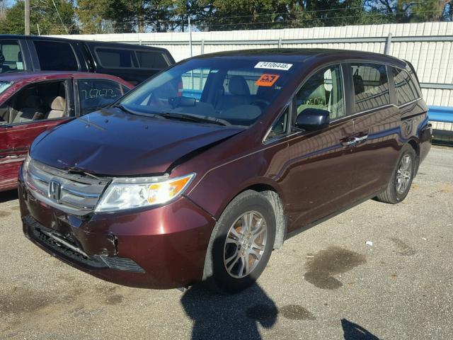 5FNRL5H68CB020779 - 2012 HONDA ODYSSEY EX BROWN photo 2