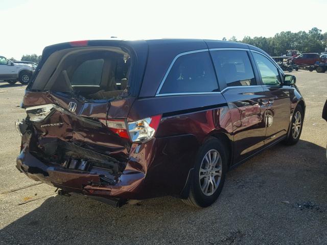 5FNRL5H68CB020779 - 2012 HONDA ODYSSEY EX BROWN photo 4