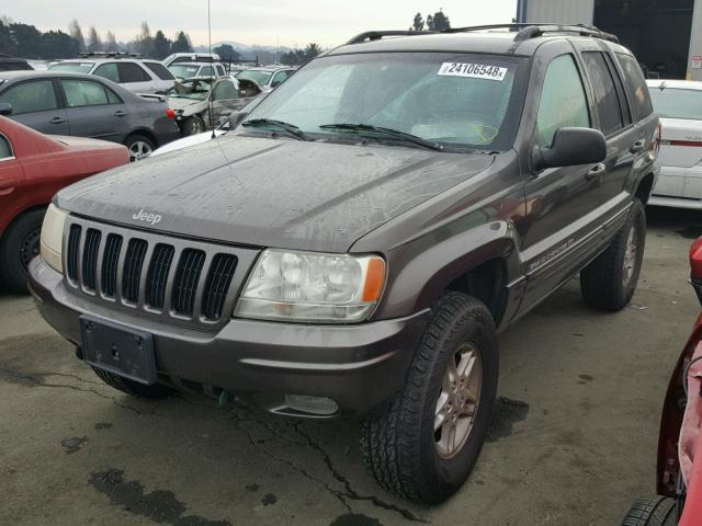 1J4GW68N8XC701324 - 1999 JEEP GRAND CHER GRAY photo 2