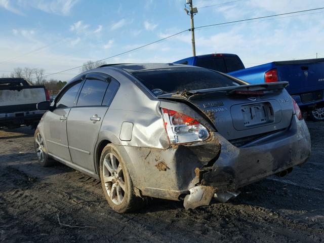 1N4BA41E68C816430 - 2008 NISSAN MAXIMA SE GRAY photo 3