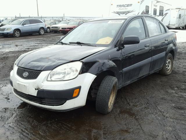 KNADE123466066490 - 2006 KIA RIO BLACK photo 2