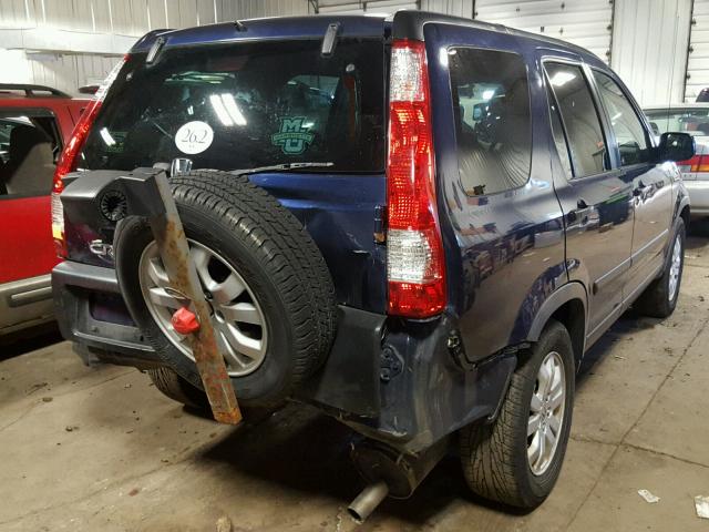 JHLRD78885C036557 - 2005 HONDA CR-V EX BLUE photo 4