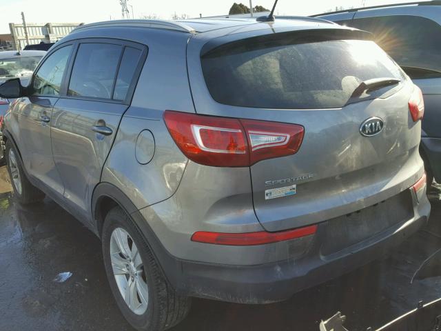 KNDPB3A21B7092238 - 2011 KIA SPORTAGE L GRAY photo 3