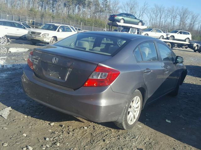 19XFB2F82CE052397 - 2012 HONDA CIVIC EX GRAY photo 4