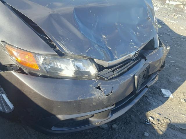 19XFB2F82CE052397 - 2012 HONDA CIVIC EX ნაცრისფერი ფოტო 9