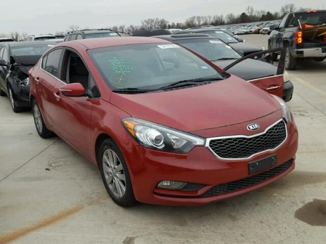 KNAFX4A80E5046288 - 2014 KIA FORTE EX RED photo 1