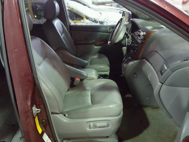 5TDBA22C85S036967 - 2005 TOYOTA SIENNA XLE BURGUNDY photo 5