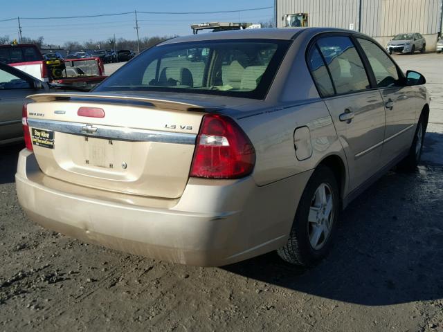 1G1ZT52805F226681 - 2005 CHEVROLET MALIBU LS BEIGE photo 4