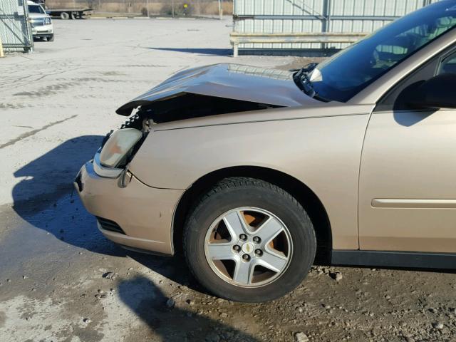 1G1ZT52805F226681 - 2005 CHEVROLET MALIBU LS BEIGE photo 9