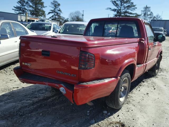 1GCCS14W9Y8104866 - 2000 CHEVROLET S TRUCK S1 RED photo 4