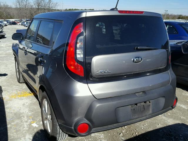 KNDJN2A29F7169130 - 2015 KIA SOUL GRAY photo 3