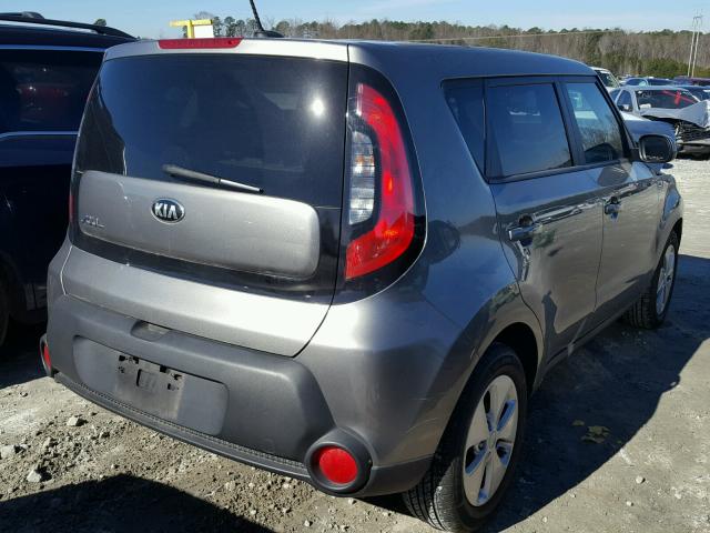 KNDJN2A29F7169130 - 2015 KIA SOUL GRAY photo 4