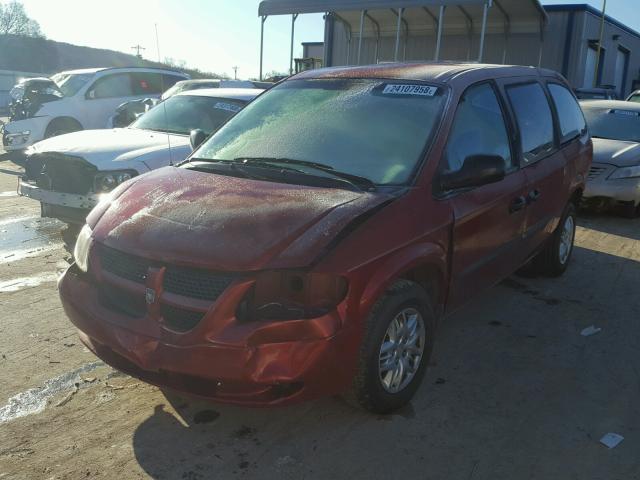 1D4GP24R84B554818 - 2004 DODGE GRAND CARA RED photo 2