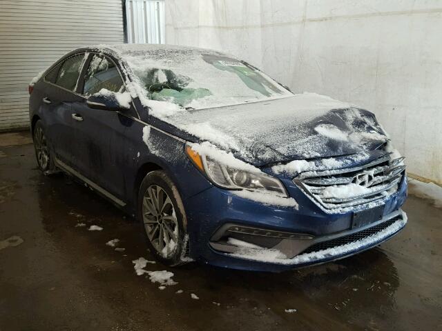 5NPE34AF2HH535613 - 2017 HYUNDAI SONATA SPO BLUE photo 1