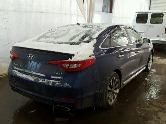 5NPE34AF2HH535613 - 2017 HYUNDAI SONATA SPO BLUE photo 4