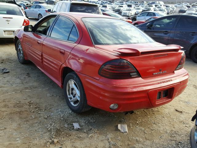 1G2NF52T11M540545 - 2001 PONTIAC GRAND AM S RED photo 3