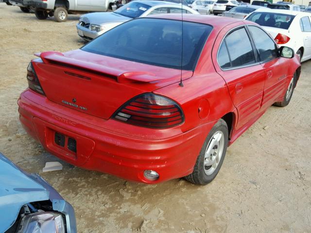 1G2NF52T11M540545 - 2001 PONTIAC GRAND AM S RED photo 4