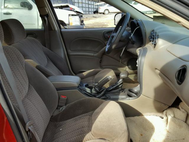 1G2NF52T11M540545 - 2001 PONTIAC GRAND AM S წითელი ფოტო 5