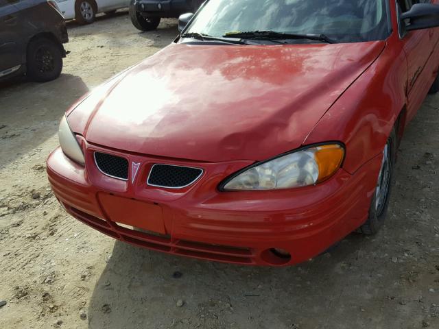 1G2NF52T11M540545 - 2001 PONTIAC GRAND AM S RED photo 9