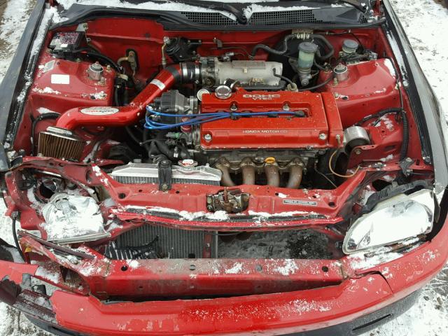 2HGEJ1127SH515554 - 1995 HONDA CIVIC EX წითელი ფოტო 7