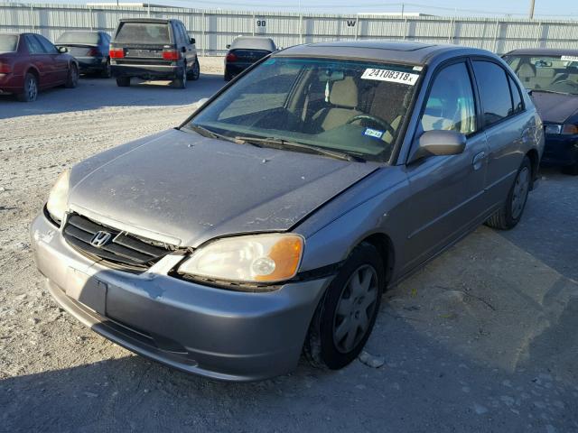 1HGES26751L026823 - 2001 HONDA CIVIC EX BROWN photo 2