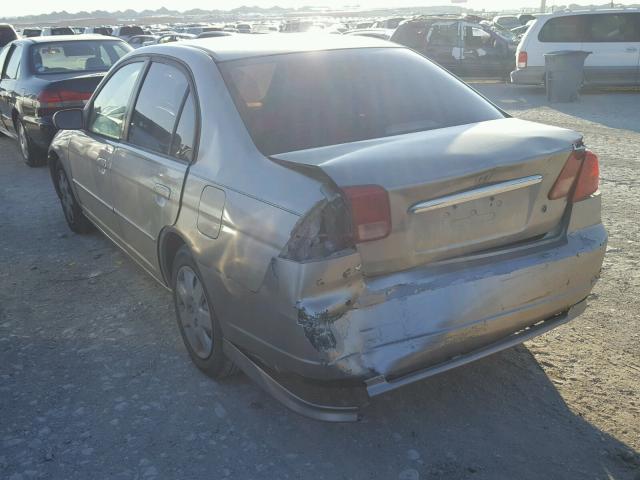 1HGES26751L026823 - 2001 HONDA CIVIC EX 棕色 照片 3