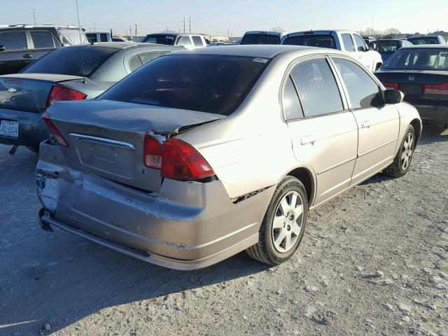 1HGES26751L026823 - 2001 HONDA CIVIC EX 棕色 照片 4