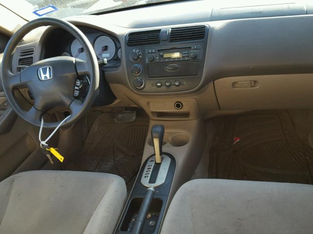 1HGES26751L026823 - 2001 HONDA CIVIC EX 棕色 照片 9