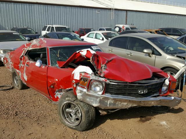 1D37F2R519607 - 1972 CHEVROLET CHEVELL RED photo 1