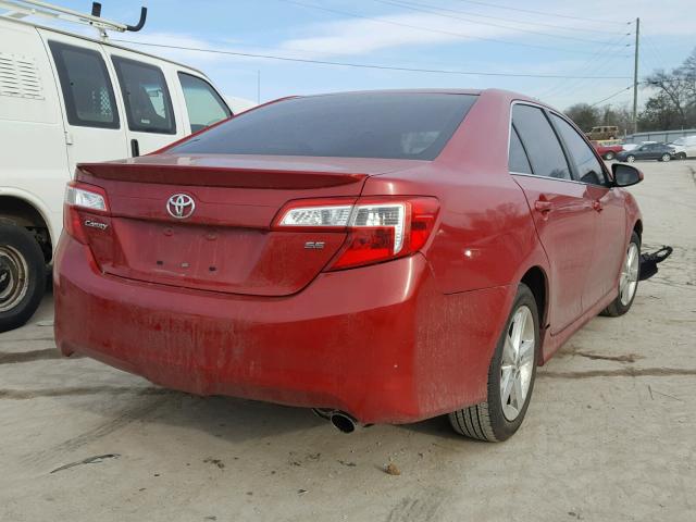 4T1BF1FK8CU554630 - 2012 TOYOTA CAMRY BASE RED photo 4