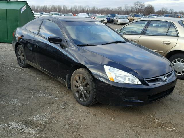 1HGCM82677A007664 - 2007 HONDA ACCORD EX BLACK photo 1