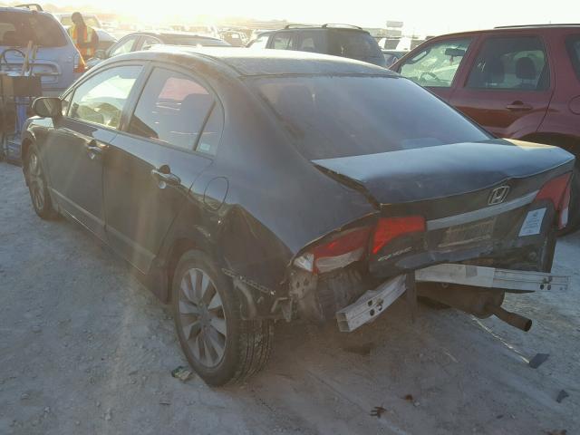 2HGFA16909H328483 - 2009 HONDA CIVIC EXL 黑色 照片 3