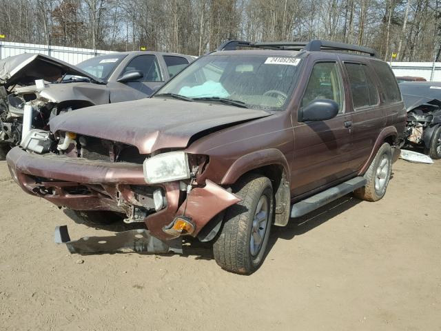 JN8DR09X73W704340 - 2003 NISSAN PATHFINDER MAROON photo 2