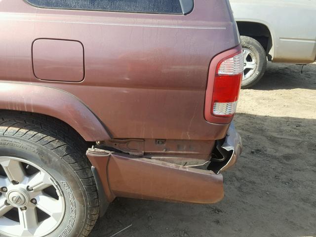 JN8DR09X73W704340 - 2003 NISSAN PATHFINDER MAROON photo 9