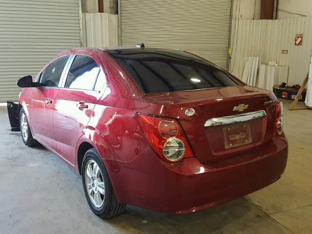 1G1JC5SH0C4116252 - 2012 CHEVROLET SONIC LT MAROON photo 3