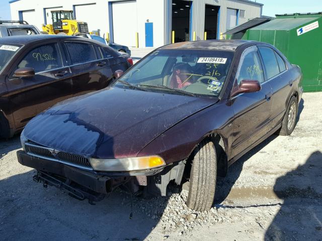 4A3AA46LXXE109358 - 1999 MITSUBISHI GALANT ES MAROON photo 2