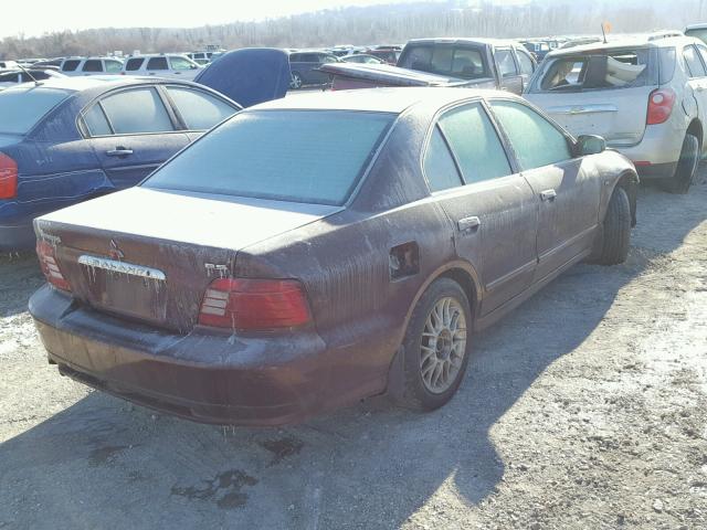 4A3AA46LXXE109358 - 1999 MITSUBISHI GALANT ES MAROON photo 4