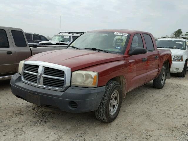 1D7HE28K16S629582 - 2006 DODGE DAKOTA QUA MAROON photo 2