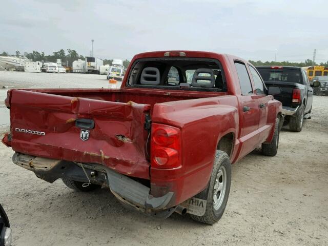 1D7HE28K16S629582 - 2006 DODGE DAKOTA QUA MAROON photo 4