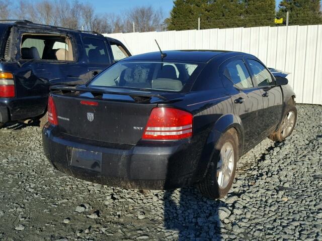 1B3LC56K38N191827 - 2008 DODGE AVENGER SX BLACK photo 4