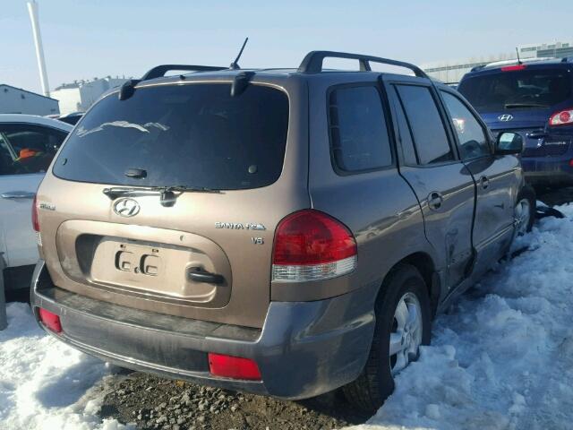 KM8SB13DX6U062896 - 2006 HYUNDAI SANTA FE G BROWN photo 4