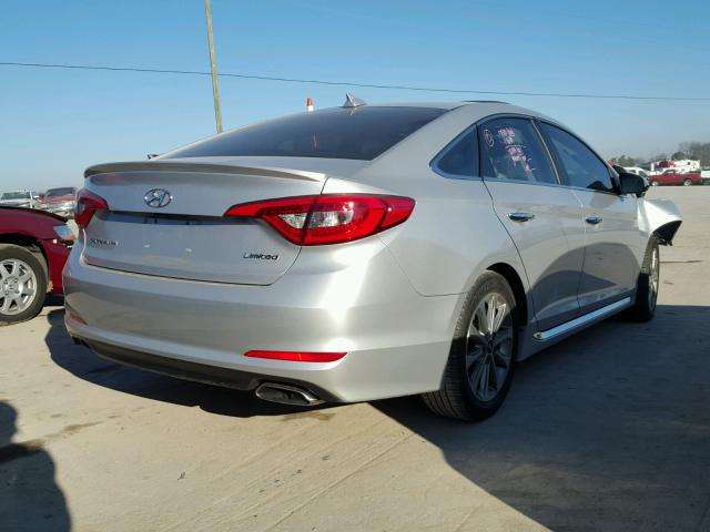 5NPE34AF9GH351302 - 2016 HYUNDAI SONATA SPO SILVER photo 4