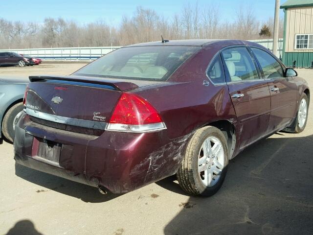 2G1WU58RX79238655 - 2007 CHEVROLET IMPALA LTZ RED photo 4