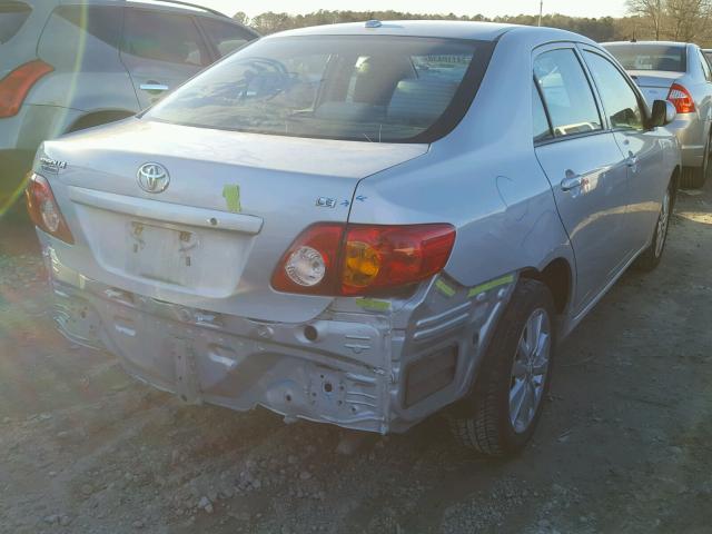 2T1BU40E09C028481 - 2009 TOYOTA COROLLA BA SILVER photo 4