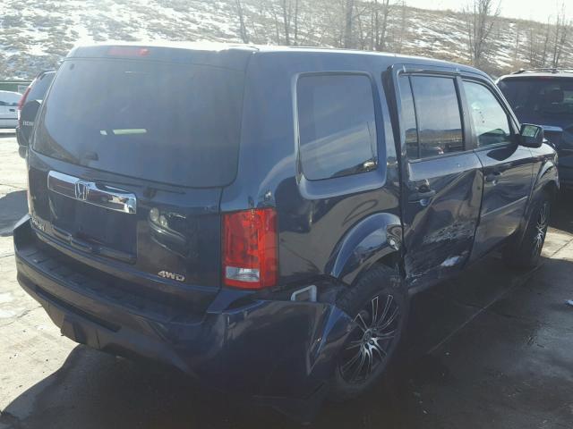 5FNYF4H22CB060138 - 2012 HONDA PILOT LX BLUE photo 4